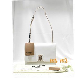 NWT BURBERRY Alice White goat skin Shoulder Bag
